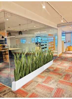 White metal box 20 feet with snake yelllow