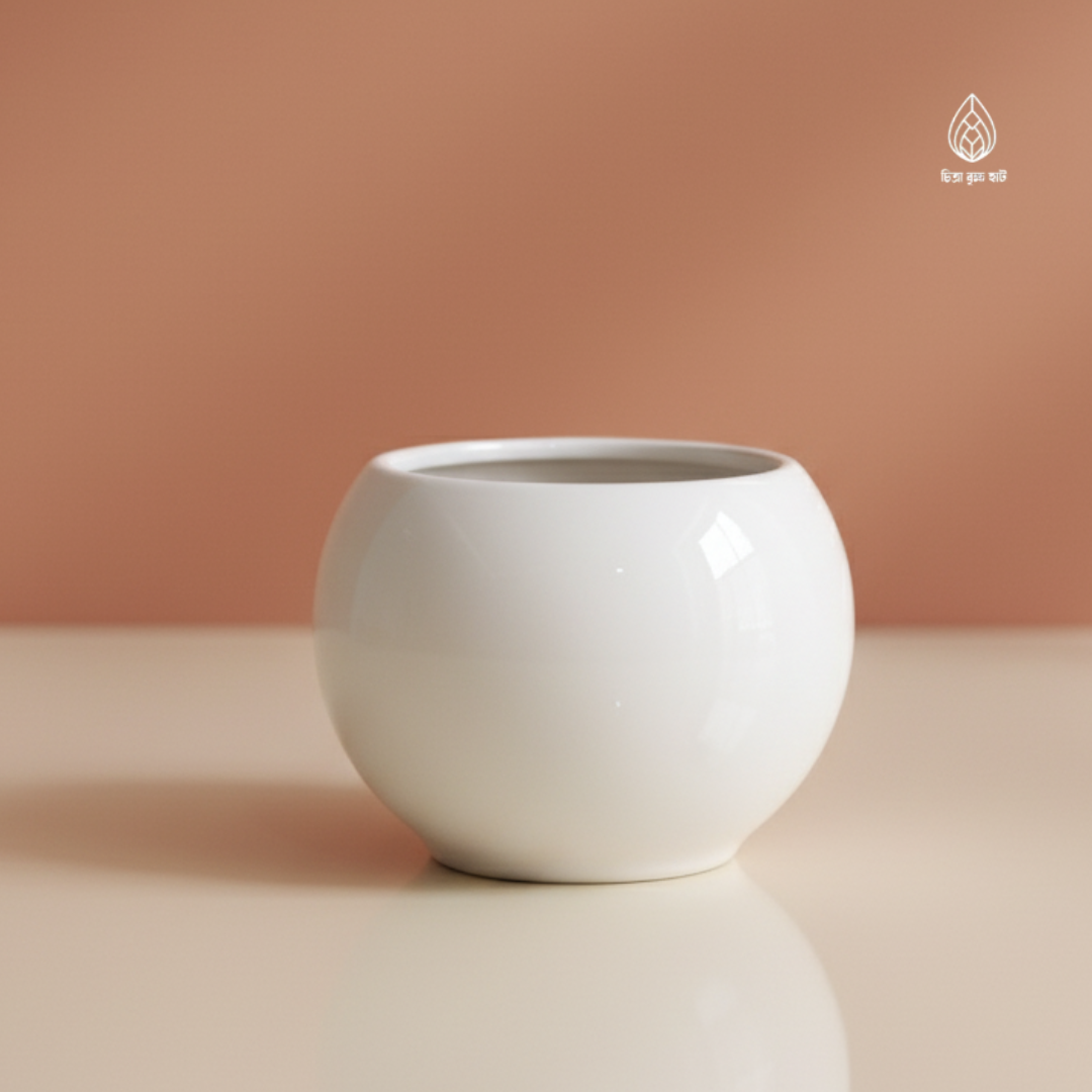 White Ceramic pot 2